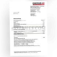 奥地利水电费账单 energieag 电费 地址证明 Austrian electricity and water bills (energieag) Electricity bill Proof of address