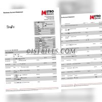 英国地铁银行账单 Metro Bank Statement英国地址证明）