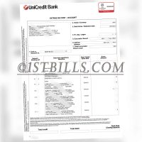 罗马尼亚地址证明UniCredit Bank银行账单 Romanian address proof UniCredit Bank bank statement