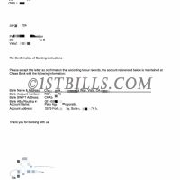 公司账户确认信函 美国大通Chase银行 Chase Bank Corporate Account Confirmation Letter