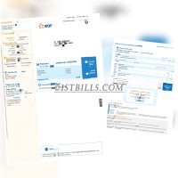 欧洲法国地址证明 电费账单法语 Fr edf Electricity bill