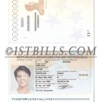 南美州|拉丁美洲 委内瑞拉护照 Venezuela Passport PS/Photoshop/PSD模板