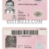 东南亚| 新加坡ID卡/身份验证卡 Singapore photoshop/ps/PSD模板 (V2)