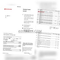 桑坦德银行账单 Santander Bank Statement（英国地址证明）