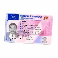 捷克驾照 Czech Republic Drving License 欧盟驾照 PSD可编辑模版（欧盟KYC证件）