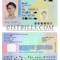 欧盟 | Netherlands荷兰ID卡/身份证卡Photoshop/PS/PSD模板（V2版）