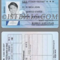 韩国登陆证/居留证/居住证/身份证PS/PSD模板 Korea Residence Permit