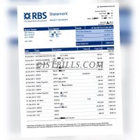 英国RBS银行账单 Bank Statement（英国地址证明）