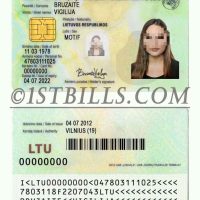东欧|波罗的海| 立陶宛ID卡/身份证卡 Lithuania PSD/photoshop/PS模板