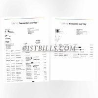 欧盟地址证明 欧洲bunq银行账单 bunq Bank Statement PDF