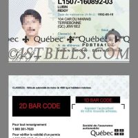 北美| 魁北克省驾照/驾驶证 Canada Quebec PSD/Photoshop/PS模板