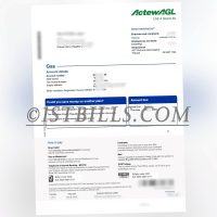 澳洲Actewagl燃气费账单 水电燃气账单 地址证明 Actewagl gas bill (Australia) - Utility bill (electricity, water, gas) - Proof of address