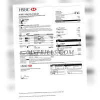 东南亚｜新加坡汇丰银行 信用卡账单地址证明 HSBC SG Bank Credit Card Statement