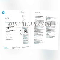 荷兰地址证明 Waternet水费账单荷兰语 Holland Waternet Water Bill PDF
