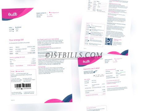 英国电费账单UK bulb Electricity bill