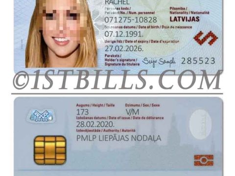 东欧|波罗的海| 拉脱维亚ID卡/身份卡PSD模板 Latvia /Photoshop/PS