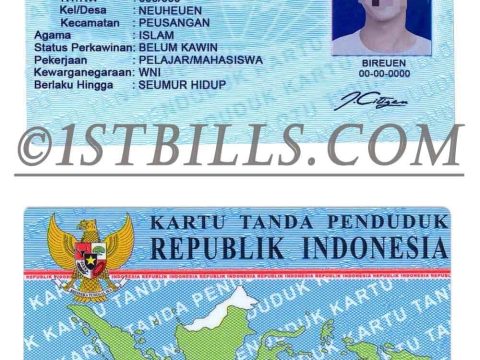 东南亚 | 印度尼西亚/印尼ID卡/身份验证卡 Indonesia photoshop/PS/PSD模板（V2）