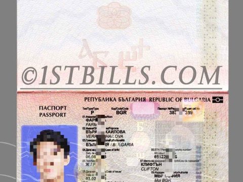 保加利亚护照PS/PSD模板(V2) Bulgaria Passport Template PSD