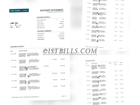 东南亚｜柬埔寨地址证明 ABA银行账单 ABA Bank Statement