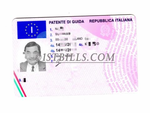 意大利驾照 Italy Drving License 欧盟驾照 PSD可编辑模版（欧盟KYC证件）