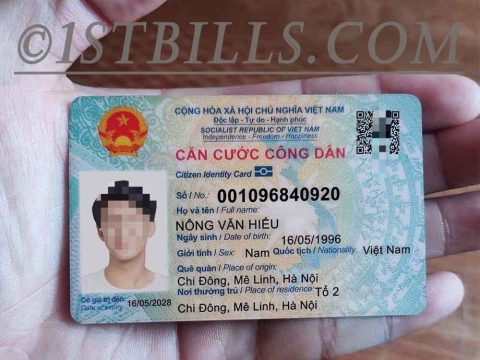 东南亚|越南新版身份证卡PS/PSD模板（手持版）Vietnam ID Card(CCCD) Template