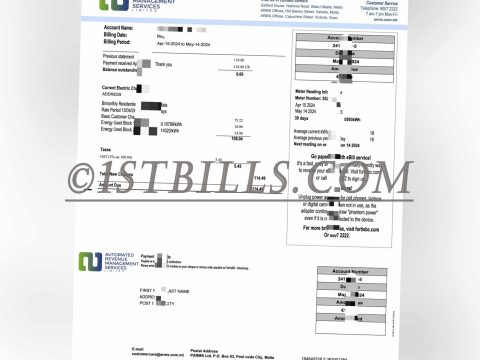 马耳他地址证明 ARMS电费账单 Malta address proof ARMS electricity bill