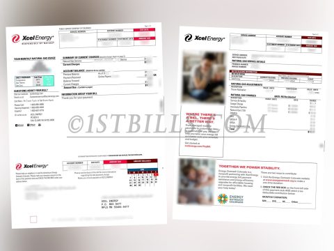 美国公司 水电费账单 地址证明 科罗拉多州 Xcel energy电费账单 US Company Utility Bill / Proof of Address – Colorado Xcel Energy Bill