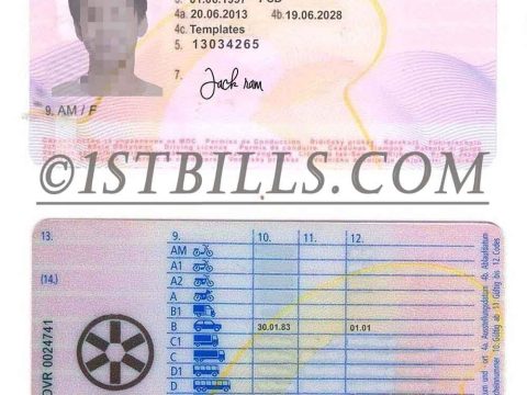 欧盟| 奥地利驾照/驾驶证 Austria Driver License PS/PSD模板（V2）