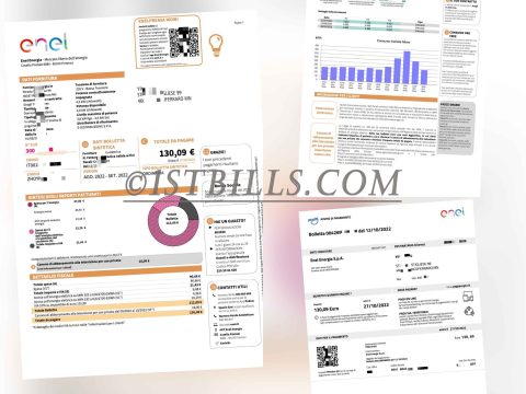 意大利地址证明 电费账单 Italy enel Electricity bill（欧盟地址证明）