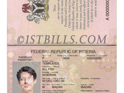 非洲|西非| 尼日利亚护照 Nigeria Passport PS/Photoshop/PSD模板