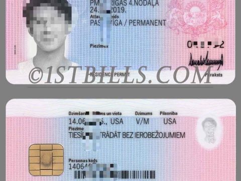 欧盟|拉脱维亚居留卡Latvia Residence Permit/居住证PS/PSD模板