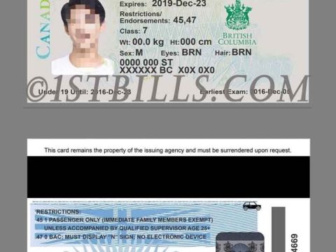 北美| 哥伦比亚省驾照/驾驶证PS模板 Canada British Columbia PSD/Photoshop/PS模板