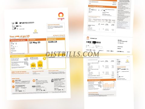 澳大利亚地址证明 燃气账单 Proof of Australian Address Origin Energy Gas Bill