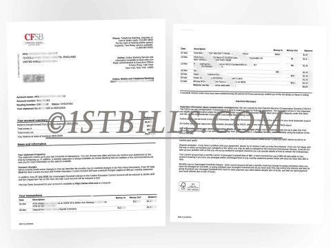 美国CFSB社区联邦银行 公户账单流水 地址证明 Community Federal Bank of America Public Account Statement and Address Proof