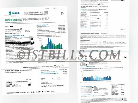 美国马里兰州 Pepco电费账单 Maryland Pepco Electricity Bill