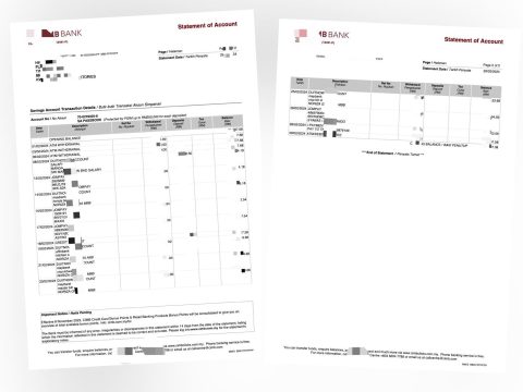 马来西亚CIMB银行账单 工资流水一个月 Malaysia CimbBank Salary Statement