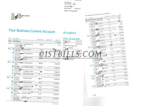 巴克莱银行账单 BARCLAYS Bank Statement（英国地址证明）