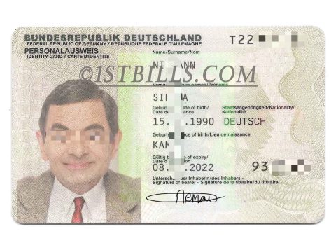 德国ID Germany ID 德国身份证 欧盟KYC证件 PSD模版可编辑