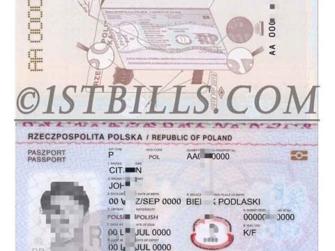 欧洲| 波兰护照PSD模板（V2）Poland Passport Photoshop/PSD（V2）