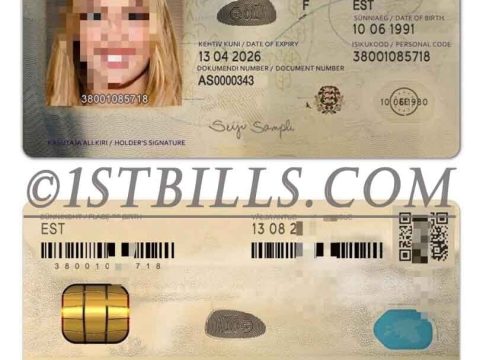 东欧|波罗的海| 爱沙尼亚ID卡身份证卡PSD模板 Estonia /Photoshop/PS