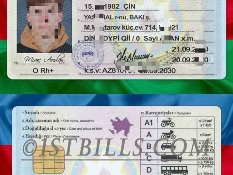 西亚 | 阿塞拜疆驾照/驾驶证PS/PSD模板 Azerbaijan DL PSD