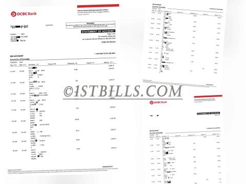 东南亚｜新加坡地址证明 OCBC Bank 华侨银行账单