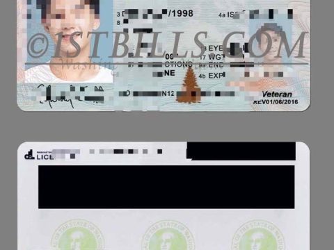 USA美国华盛顿州Washington DL新版驾驶证/驾照高质量PSD模板