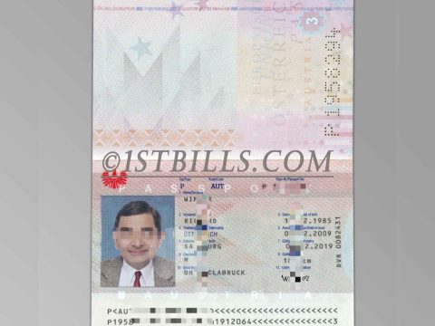 奥地利护照 Austria Passport 欧盟KYC护照 PSD模版可编辑