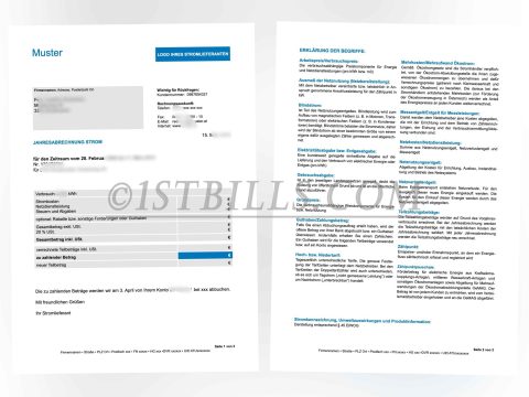 奥地利 Muster 电费 水电费账单 地址证明 Austria Muster electricity and water bills, proof of address