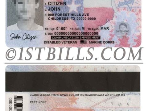 德克萨斯州美国身份证卡PS/PSD模板 USA Texas ID Card