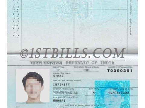 南亚| 印度护照 India Passport Template PS/Photoshop/PSD模板（V2）