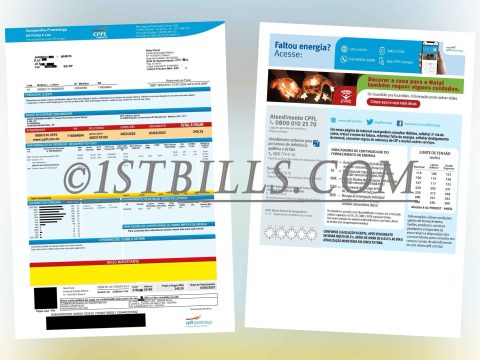 巴西CPFL电费账单 地址证明 Brazil CPFL Electricity Bill Proof of Address