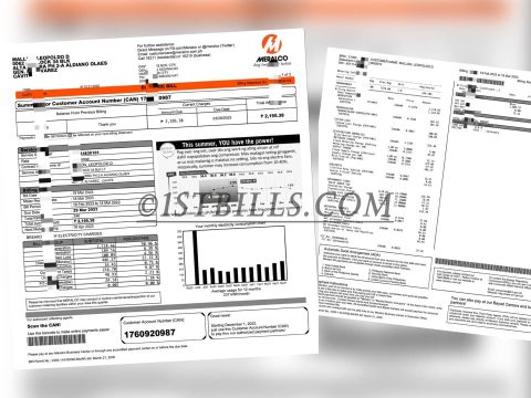 菲律宾电费账单 Philippines Electricity bill