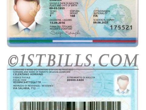 欧盟| 意大利ID卡/身份卡 Italy PSD/photoshop/PS模板